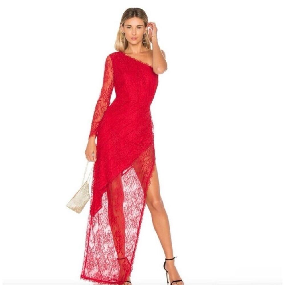 Lovers + Friends Yara Red Lace Dress